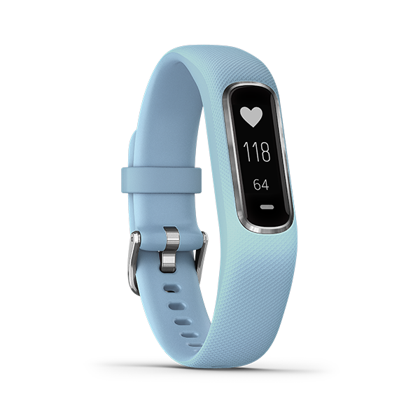 GARMIN vivosmart 4 (晴空藍搭金屬灰錶圈)