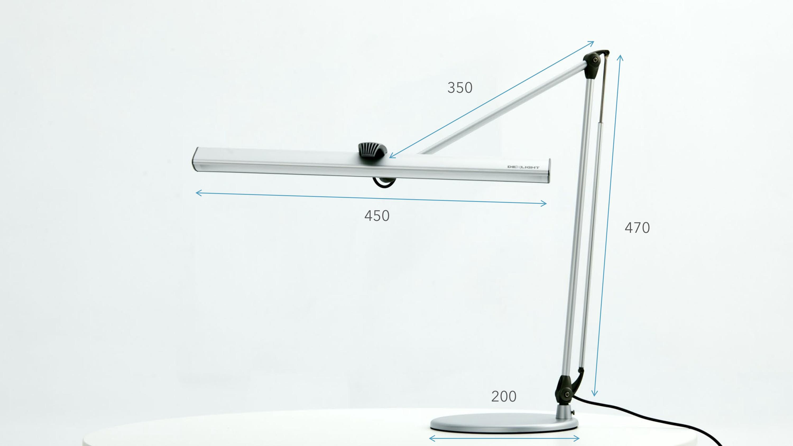 CHECK LED double-arm eye protection standing lamp-three-stage dimming-indirect lighting-stand and clip dual use - Lighting - Other Metals Silver