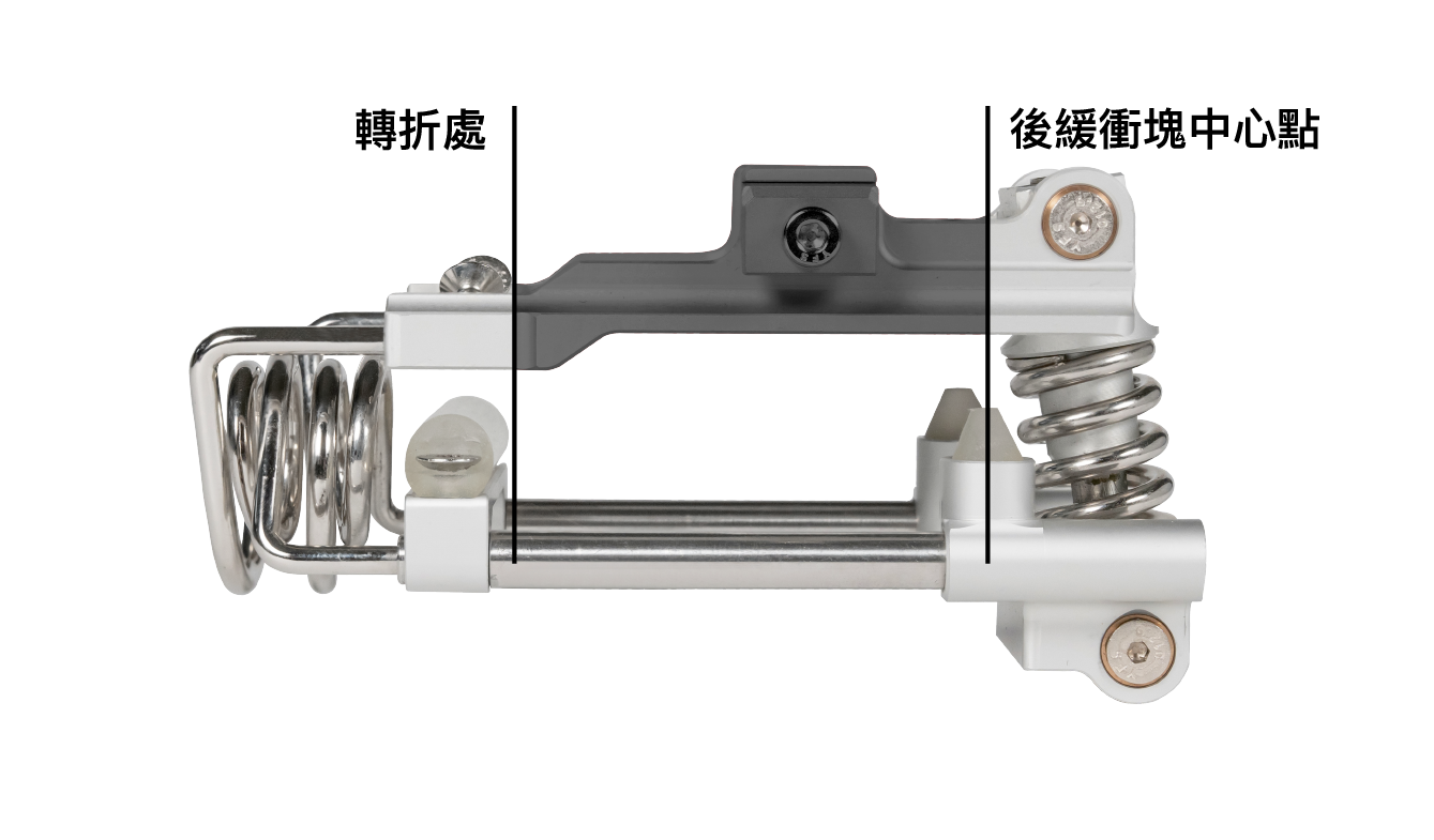 Air Seat saddle rail dark-marked length diagram