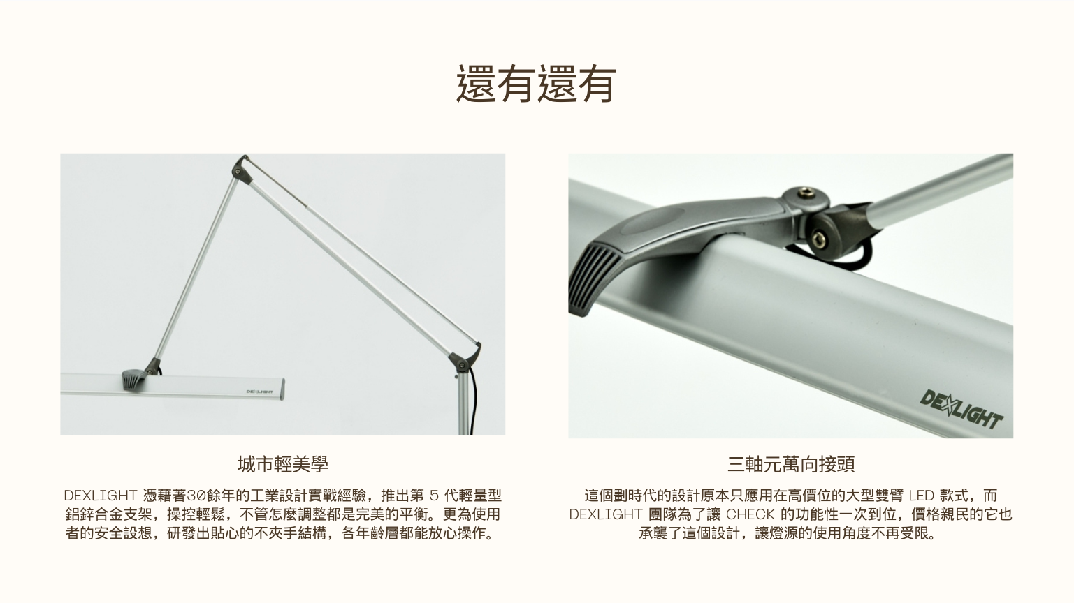 CHECK LED double-arm eye protection standing lamp-three-stage dimming-indirect lighting-stand and clip dual use - Lighting - Other Metals Silver