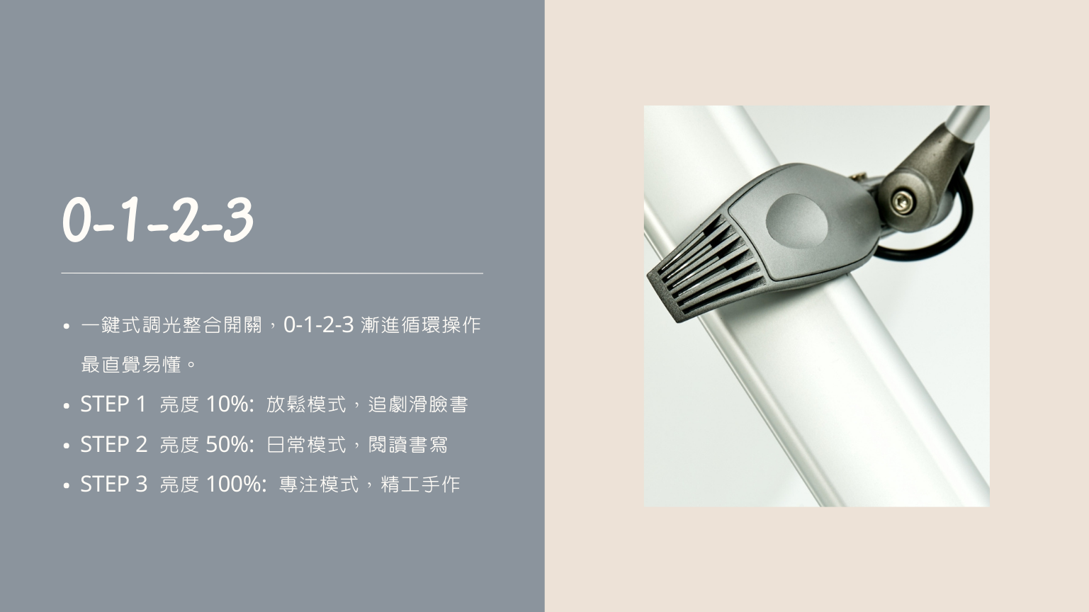 CHECK LED double-arm eye protection standing lamp-three-stage dimming-indirect lighting-stand and clip dual use - Lighting - Other Metals Silver