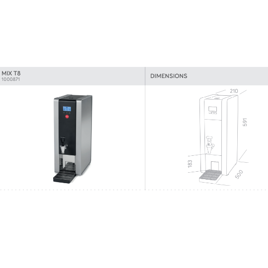 愛爾蘭Marco MIX桌上型熱水機T8/PB3_百懋國際專業咖啡器材及設備線上商店