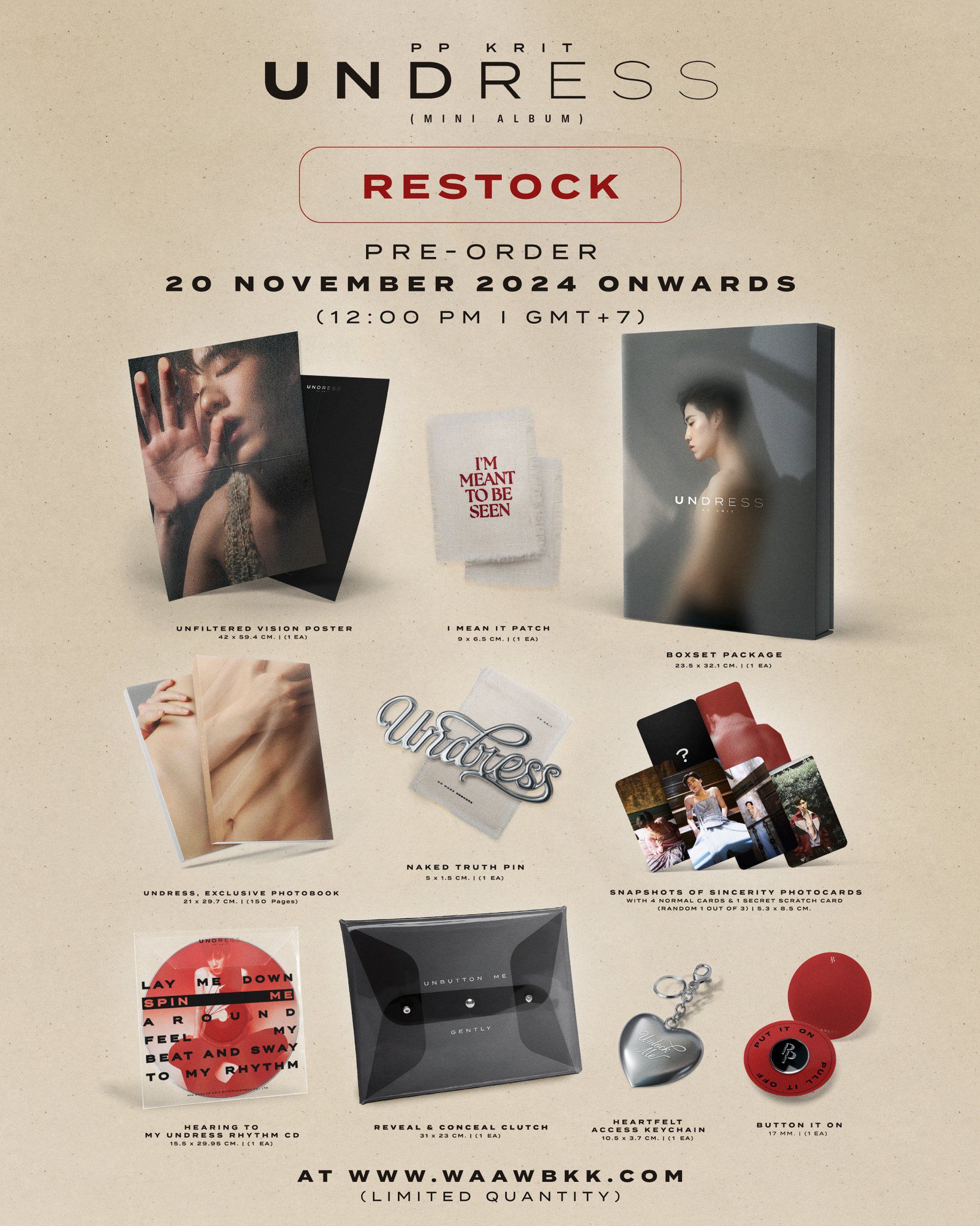 PP KRIT UNDRESS (Mini Album) BOXSET_ขข泰韓週邊代購🇹🇭