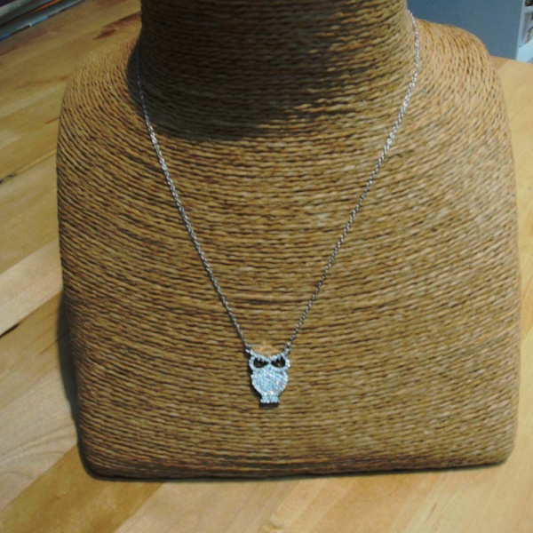 貓頭鷹925純銀項鍊7選1 鍍白金鎖骨鍊極細鍊鍊長可調_JOYSTONE